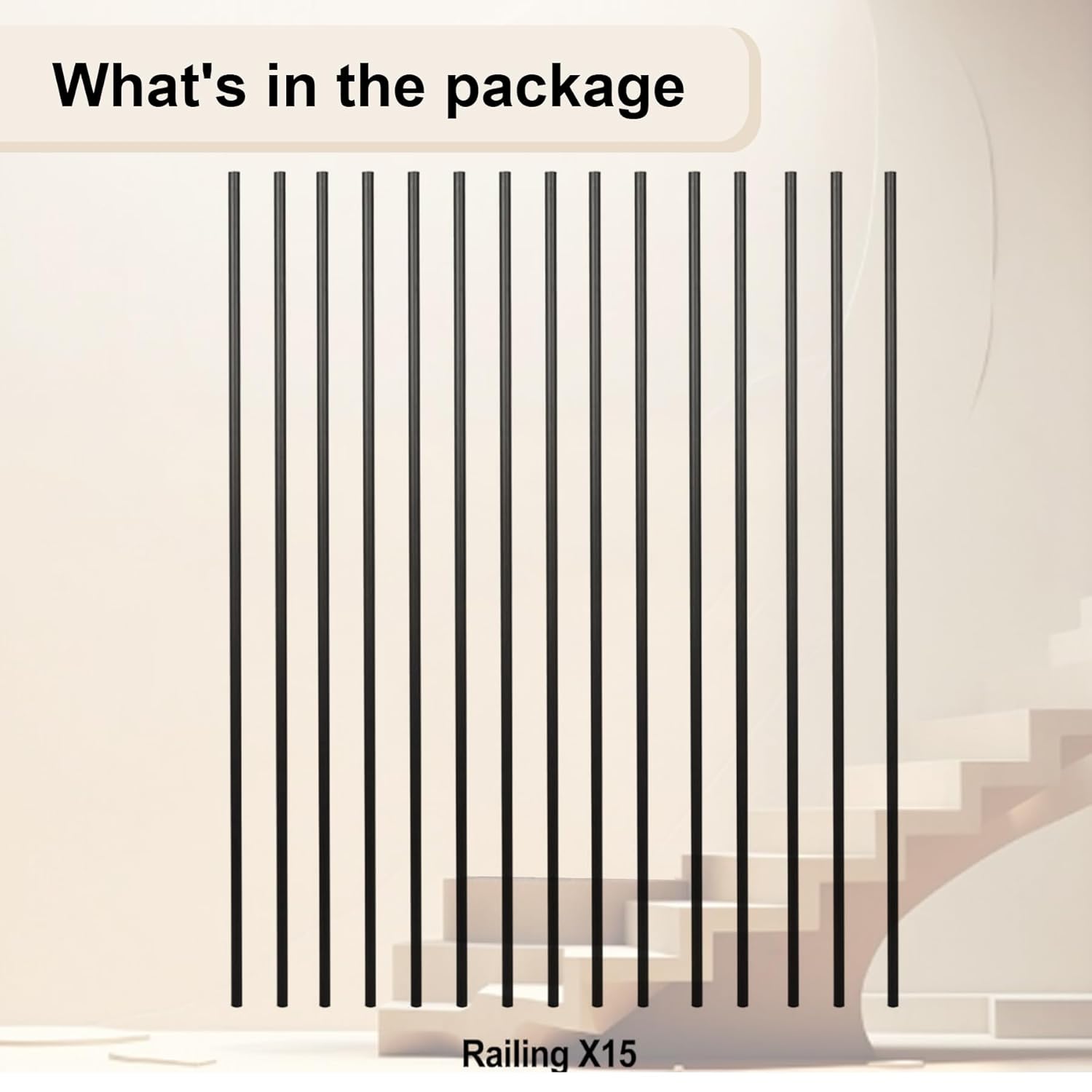 Satin Black Iron Balusters