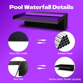 Stainless Steel Pool Waterfall