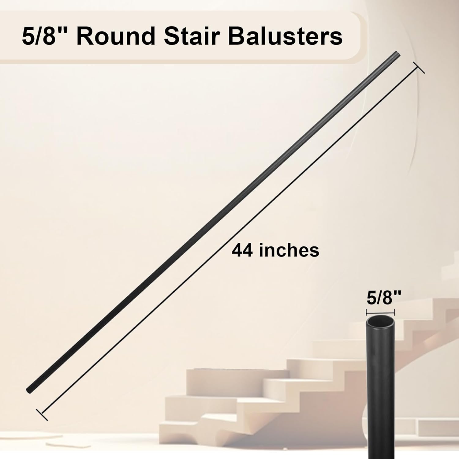 Satin Black Iron Balusters