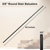 Satin Black Iron Balusters