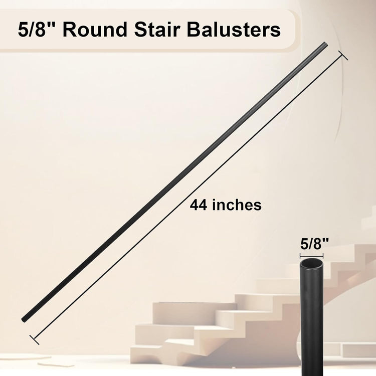 Satin Black Iron Balusters