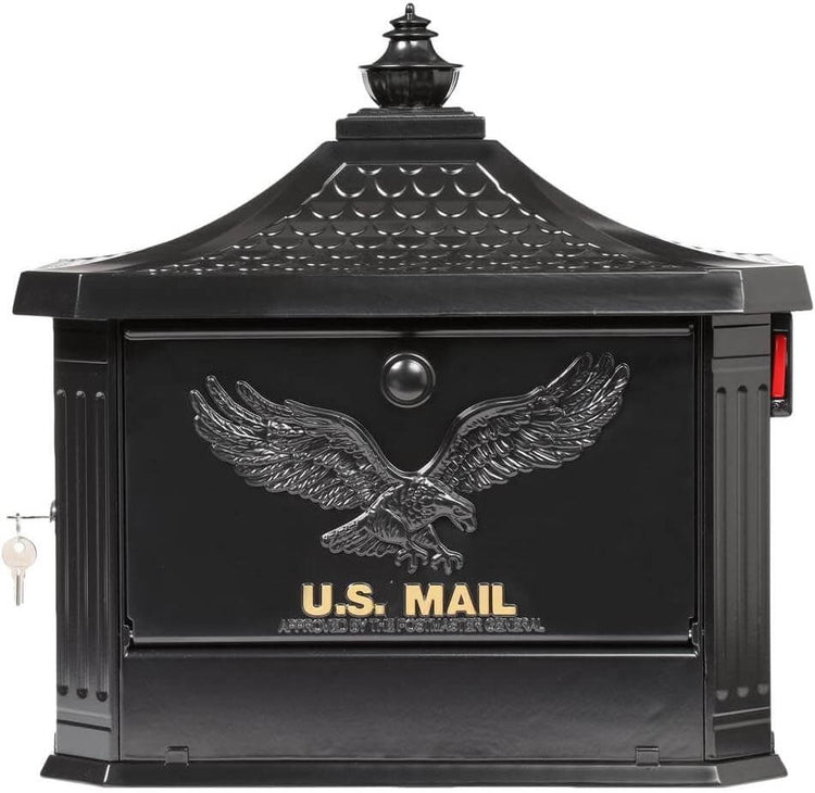 Secure Locking Mailbox Black Large