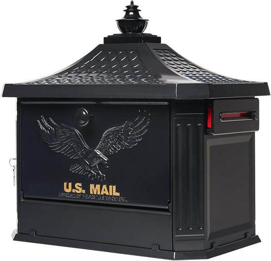 Secure Locking Mailbox Black Large