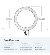NEEWER 18 Inch Ring Light