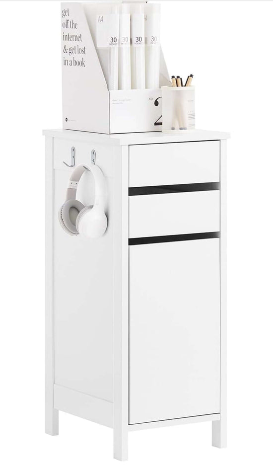 White Home Office Stand Mobile Filing Cabinet