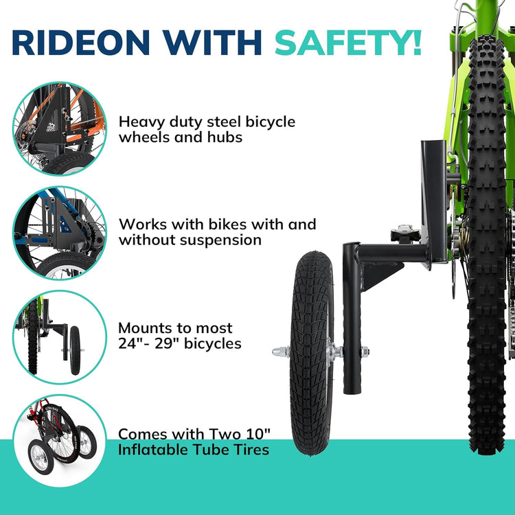 Moshay Heavy Duty Adult Bicycle Training Wheels for 24-29 Inch Bikes