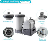 Intex Krystal Clear Cartridge Filter Pump 2500 GPH for Above Ground Pools