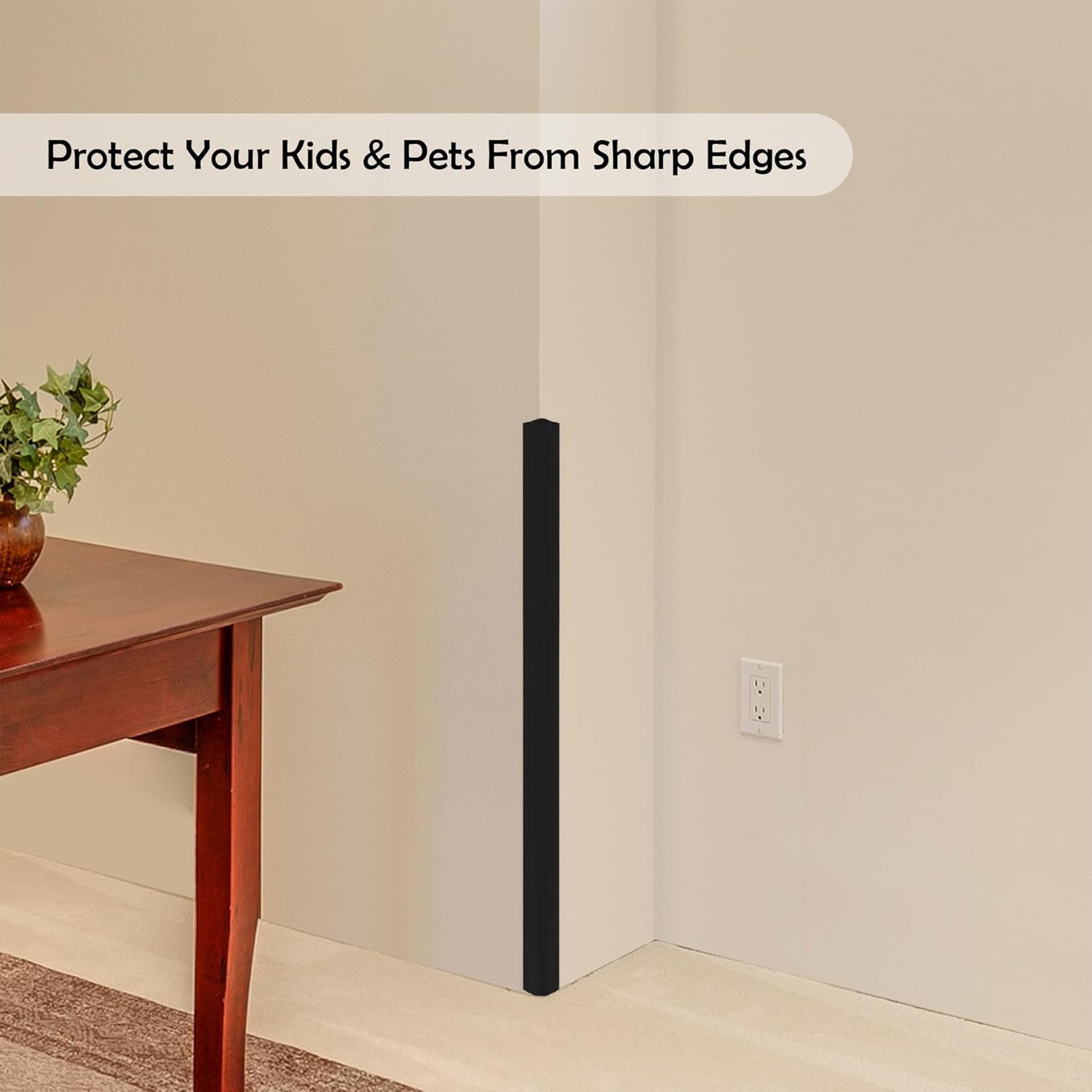 Rubber Bond 48-Inch Heavy Duty Corner Guard Edge Protector for Walls