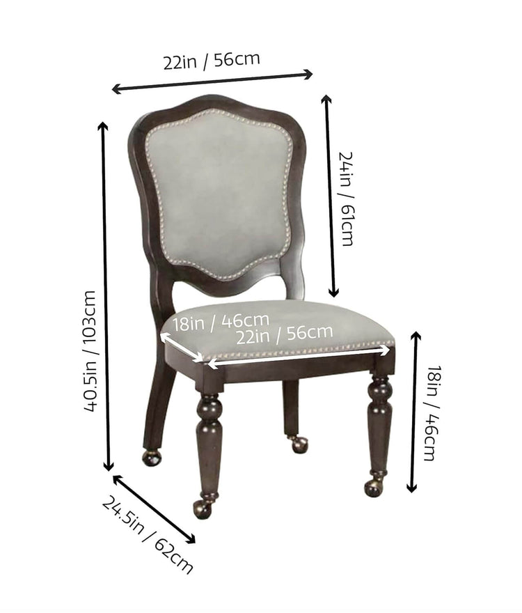 Gray Dining Chair Casters