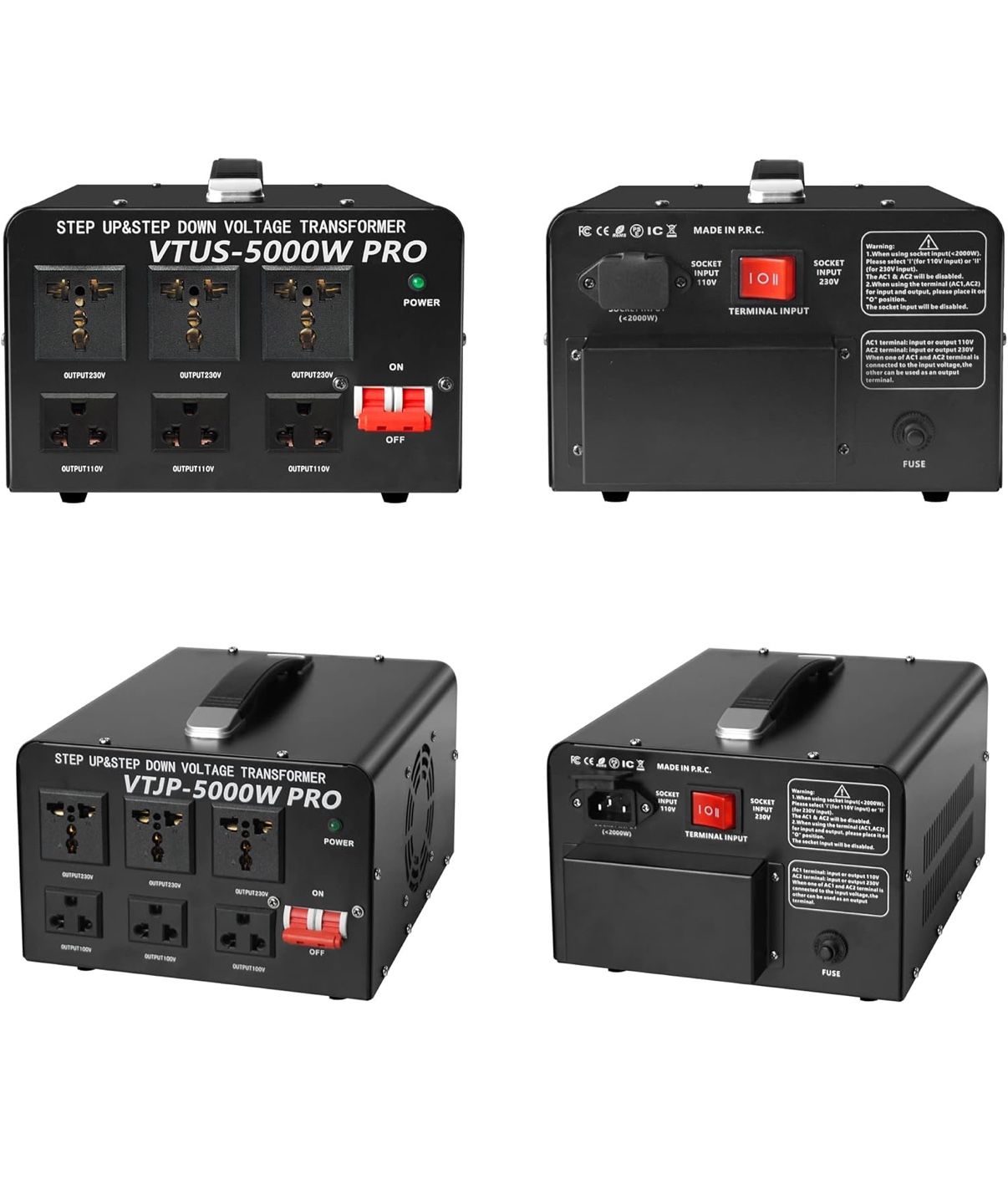 Yinleader Step Up/Down 5000W Transformer