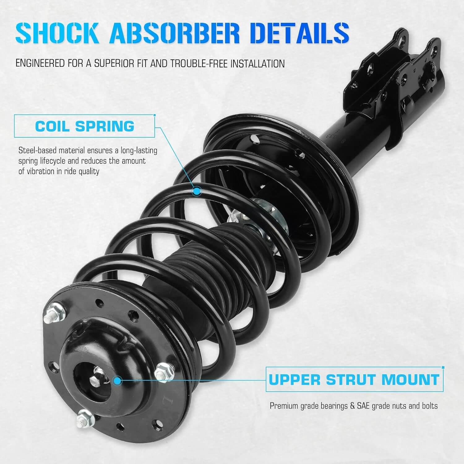 Premium Front Struts w/Coil Springs Shock Absorbers