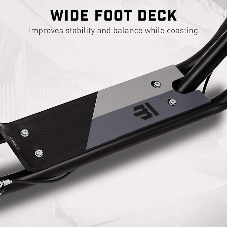 Mongoose Trace Air Scooter: 12-inch Air Tires for Smooth Ride & Fun