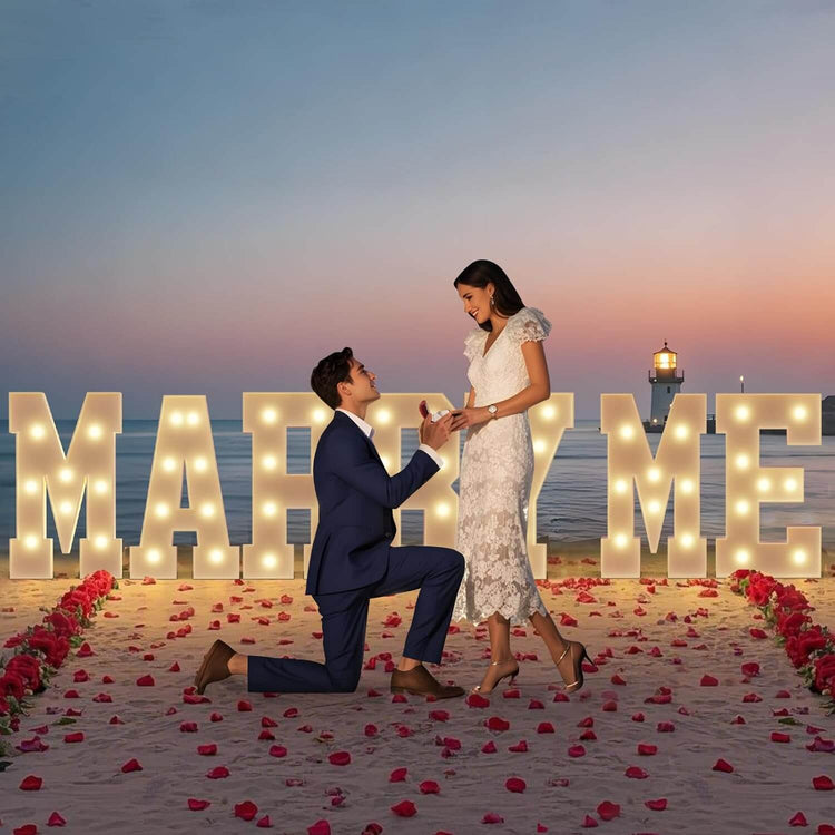 Marry Me Light Up Letters