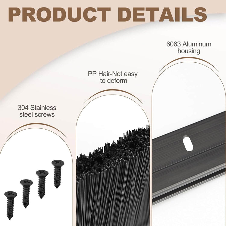 Garage Door Brush Seal 12 Pack
