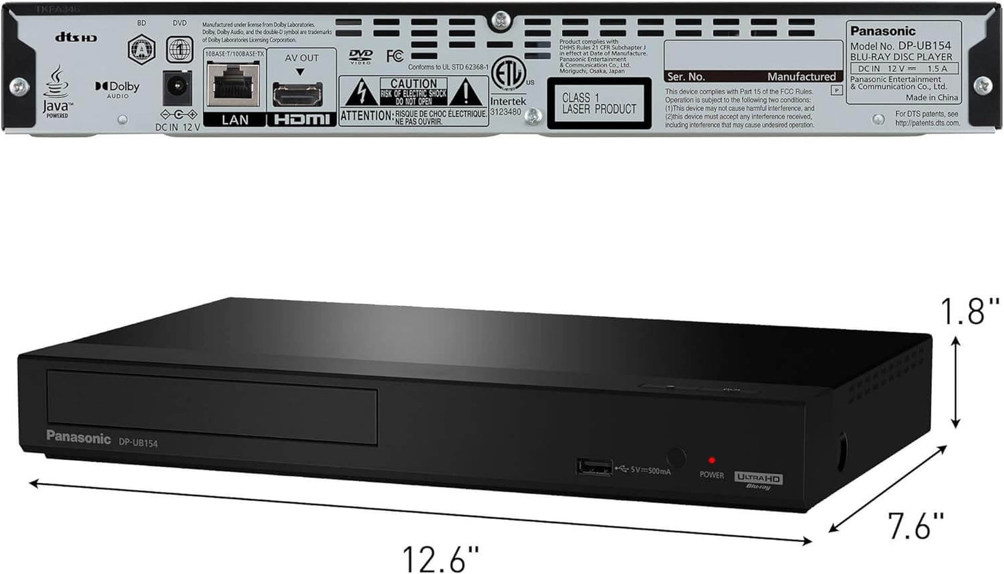 Panasonic 4K Blu Ray Player