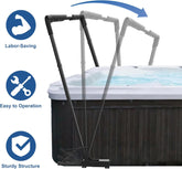 Adjustable Hot Tub Cover Lifter Spa Cover Removal System for Easy Access