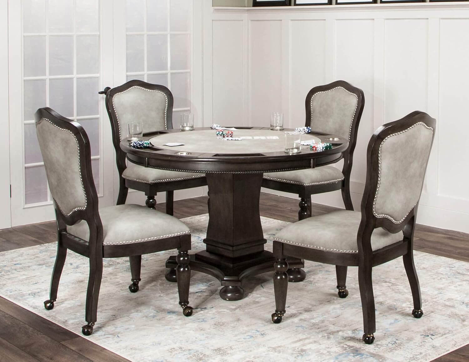 Gray Dining Chair Casters