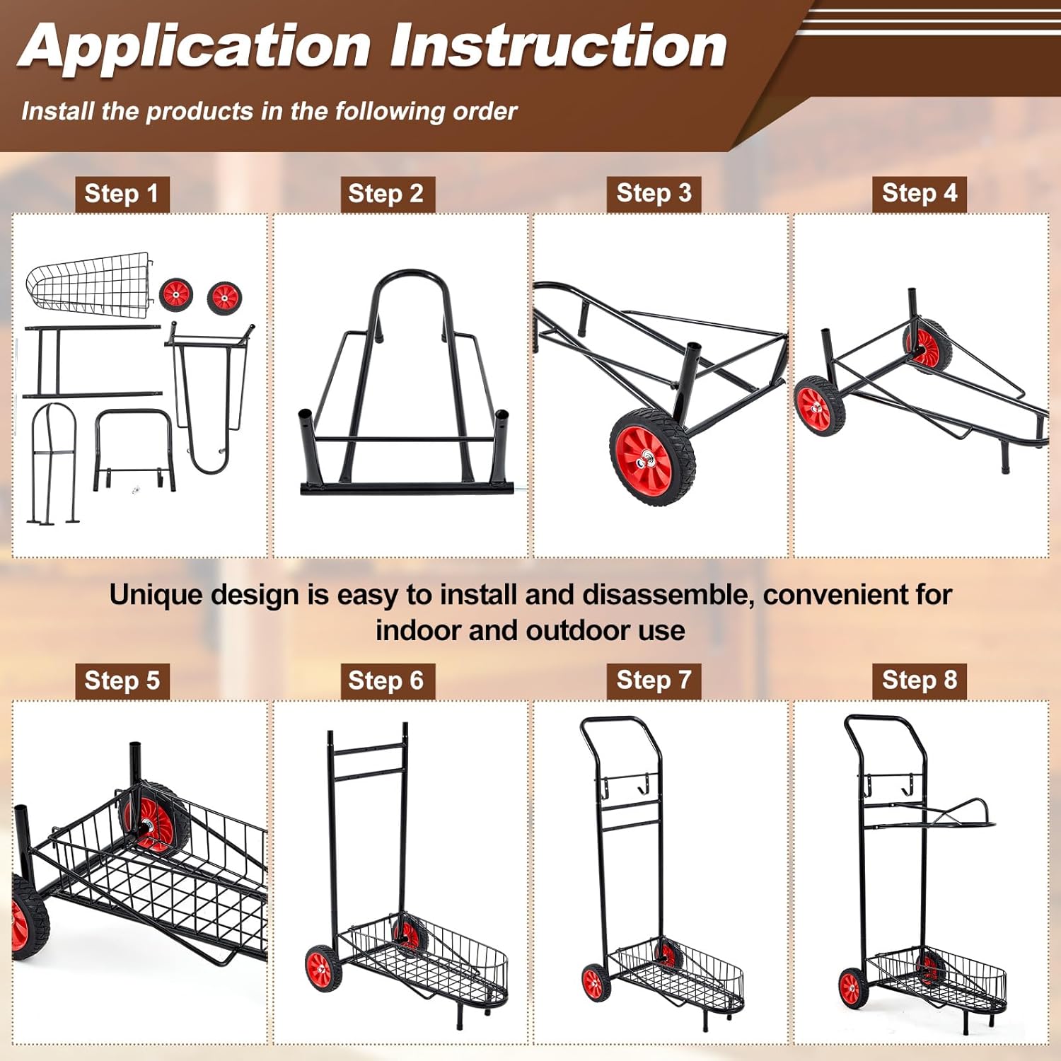 Heavy Duty Rolling Saddle Rack Horse Tack Cart with Wheels for Stable Organization