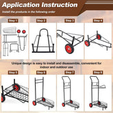 Heavy Duty Rolling Saddle Rack Horse Tack Cart with Wheels for Stable Organization