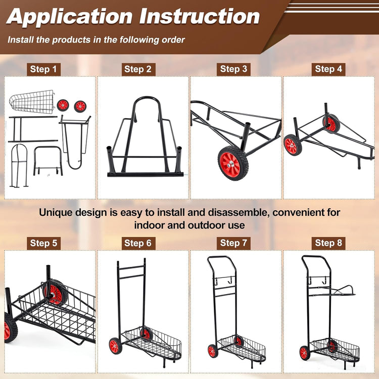 Heavy Duty Rolling Saddle Rack Horse Tack Cart with Wheels for Stable Organization