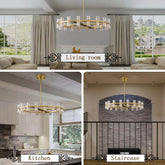 40-Light Gold Chandelier