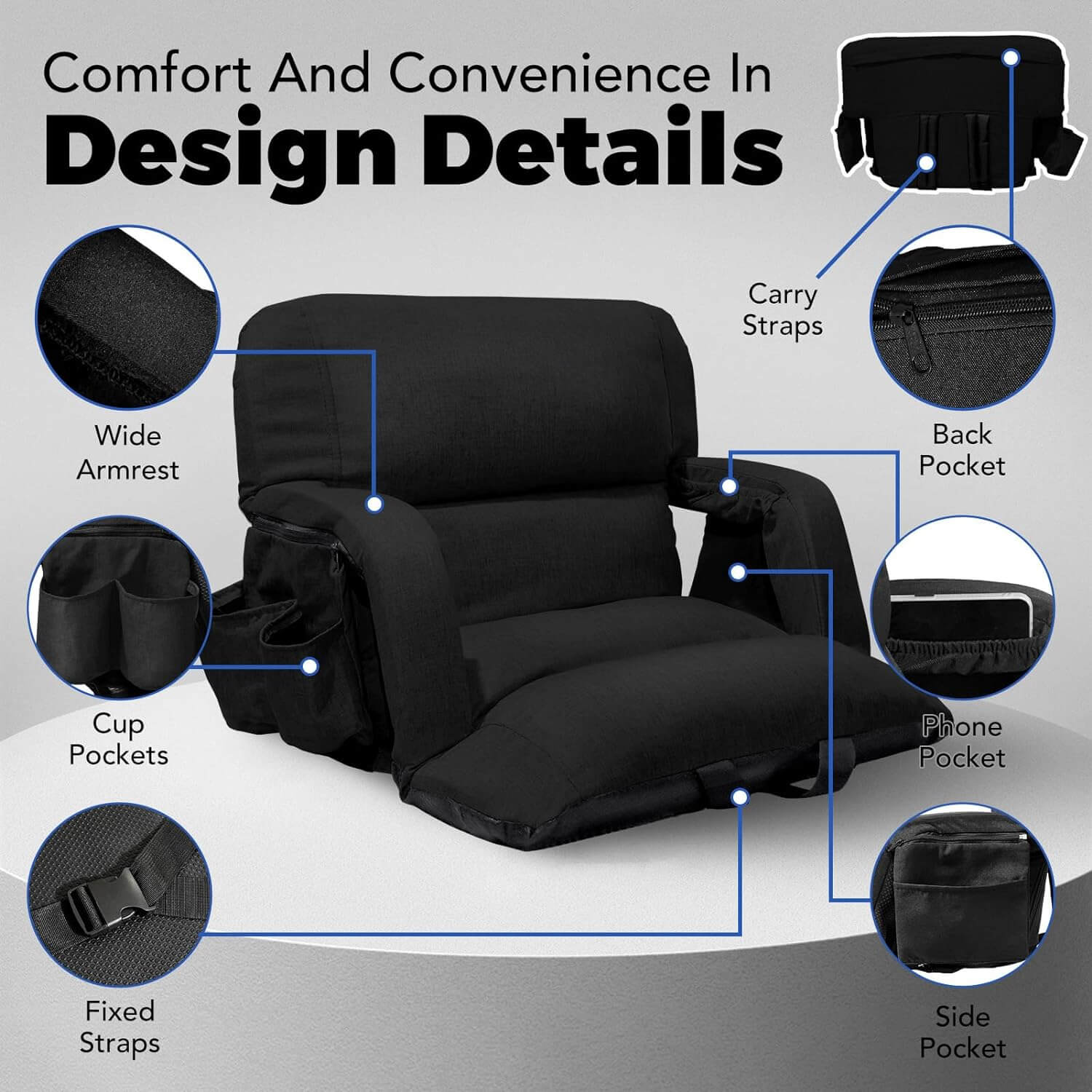 Wide Stadium Seat Recliner