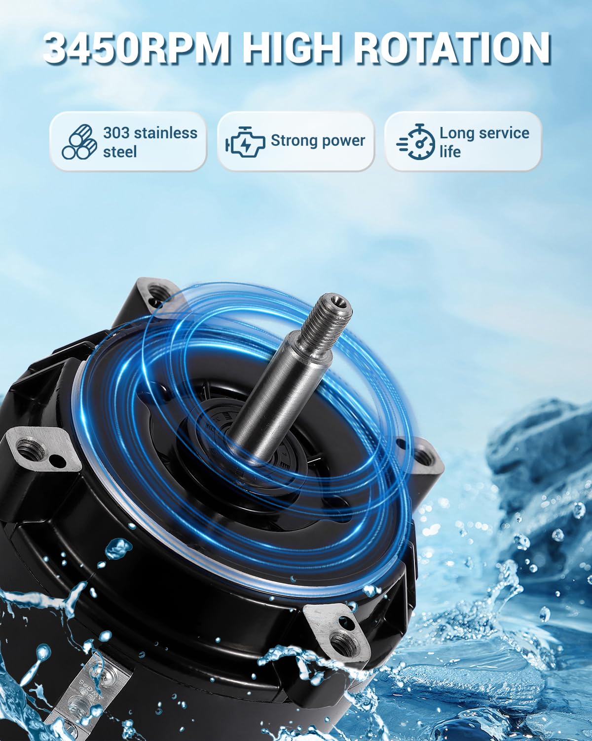 Powerful 1.5 HP Pool Pump Motor and Seal Kit for Hayward Pumps