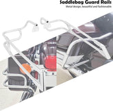 Chrome Saddlebag Guard Mounts for Harley Touring Models 2014-2023