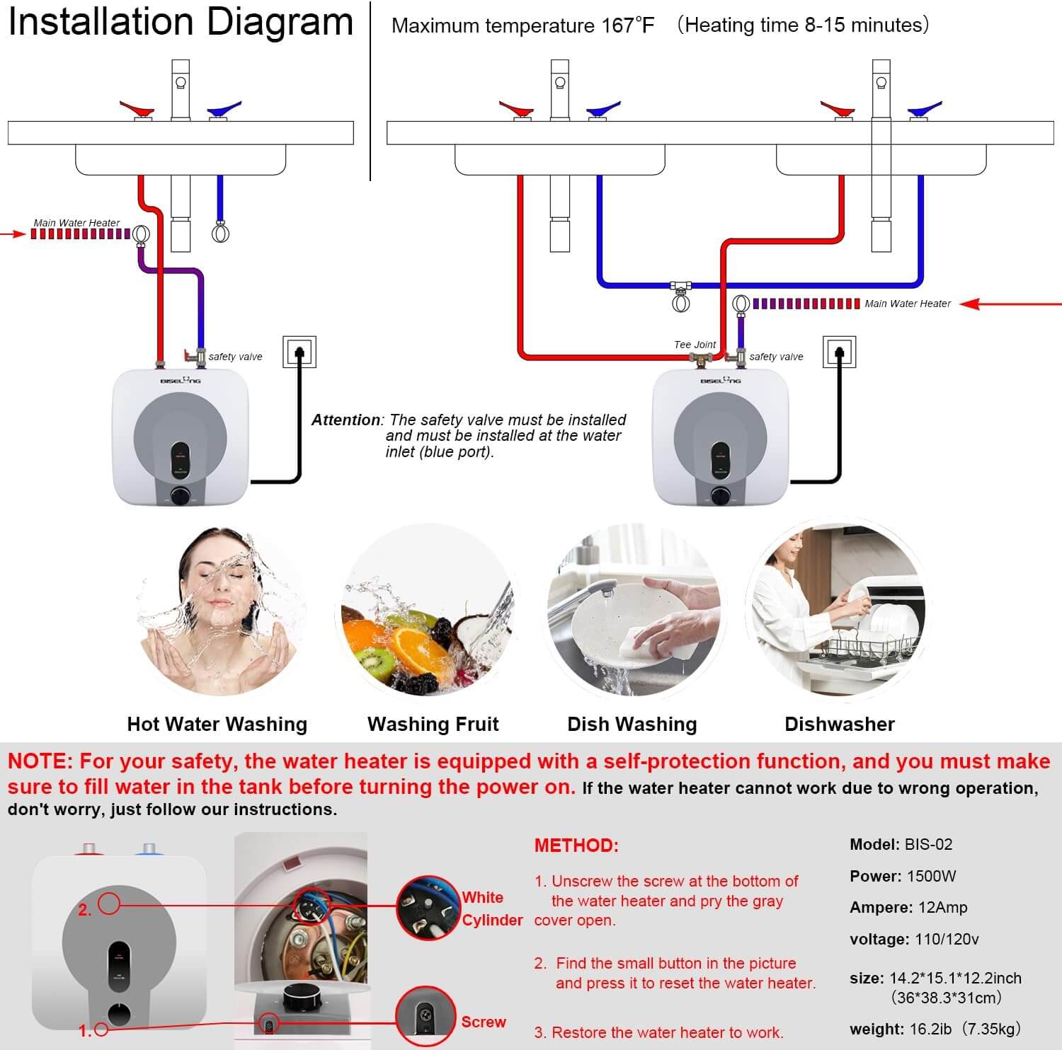 Electric Mini Tank Water Heater