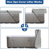 Adjustable Hot Tub Cover Lifter Spa Cover Removal System for Easy Access