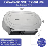 Stainless Steel Twin Jumbo Toilet Paper Dispenser