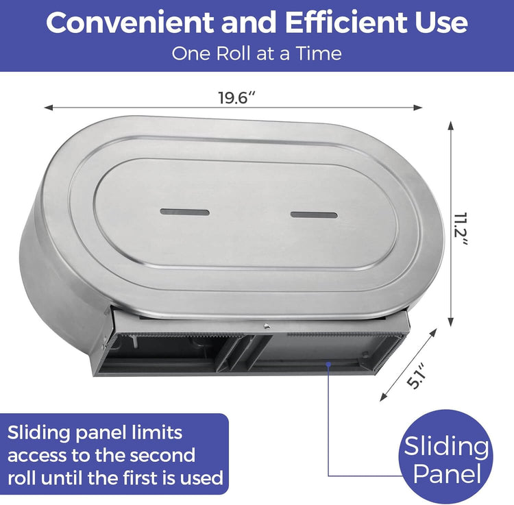 Stainless Steel Twin Jumbo Toilet Paper Dispenser