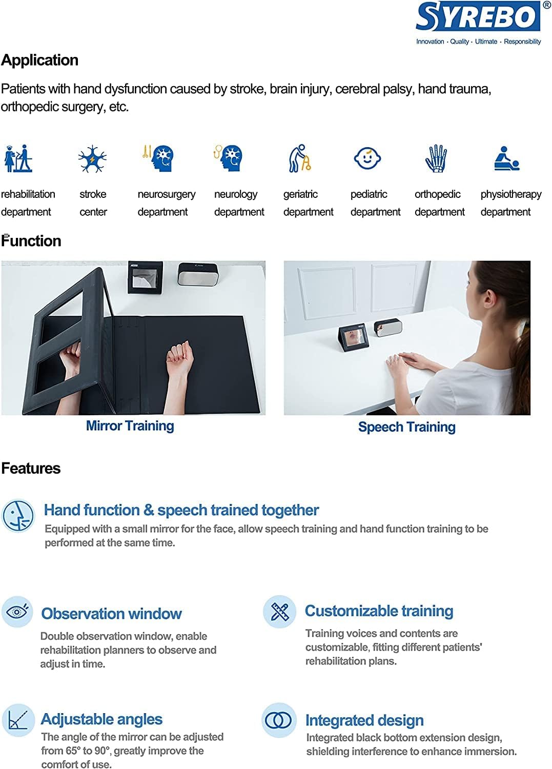 Smart Mirror Therapy Box for Hand Physical Therapy & Pain Relief