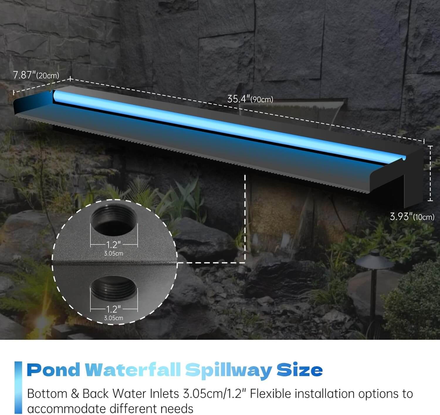 Stainless Steel Pool Waterfall