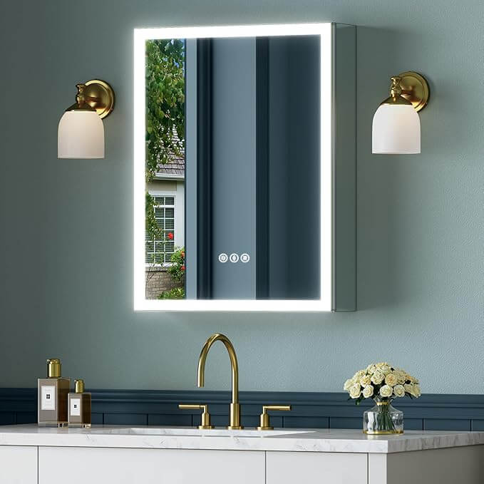 16x24 Inch Medicine Cabinet with Dimmable Lights
