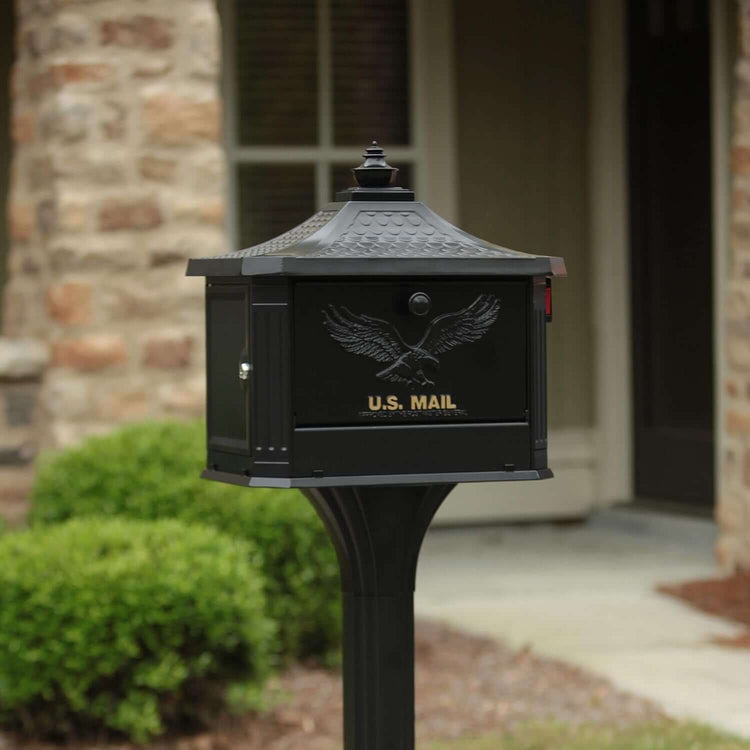 Secure Locking Mailbox Black Large