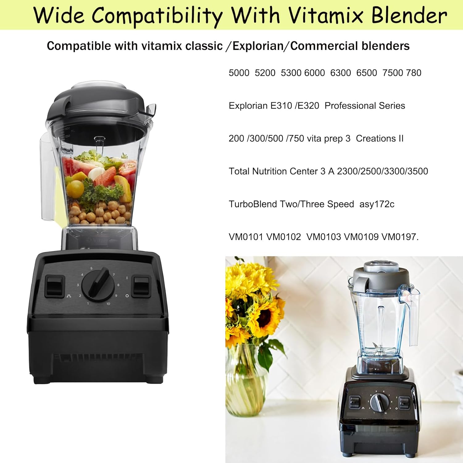 32oz Vitamix Replacement Blender Pitcher for 5200 6300 E310 E320 Series