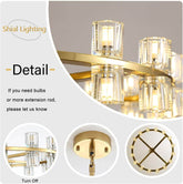 40-Light Gold Chandelier