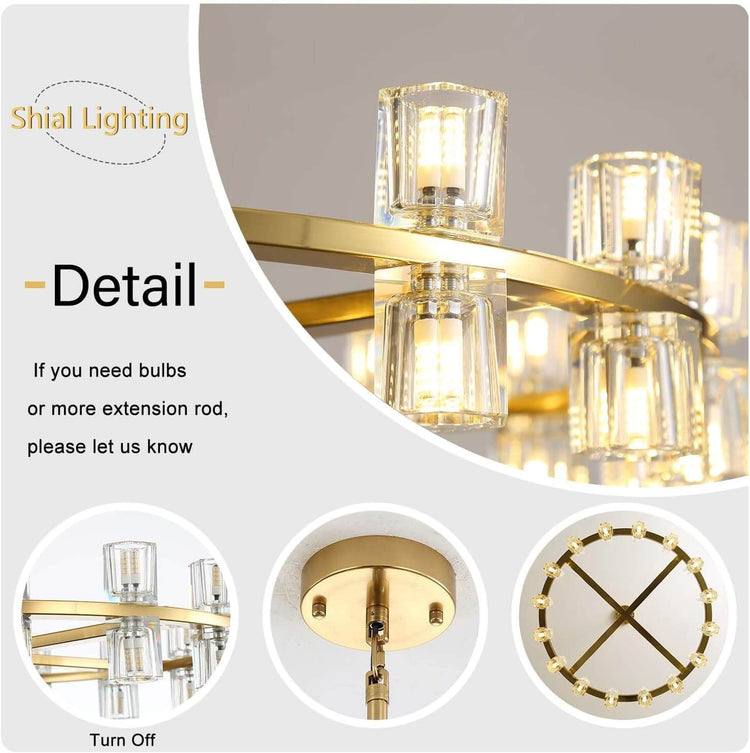 40-Light Gold Chandelier