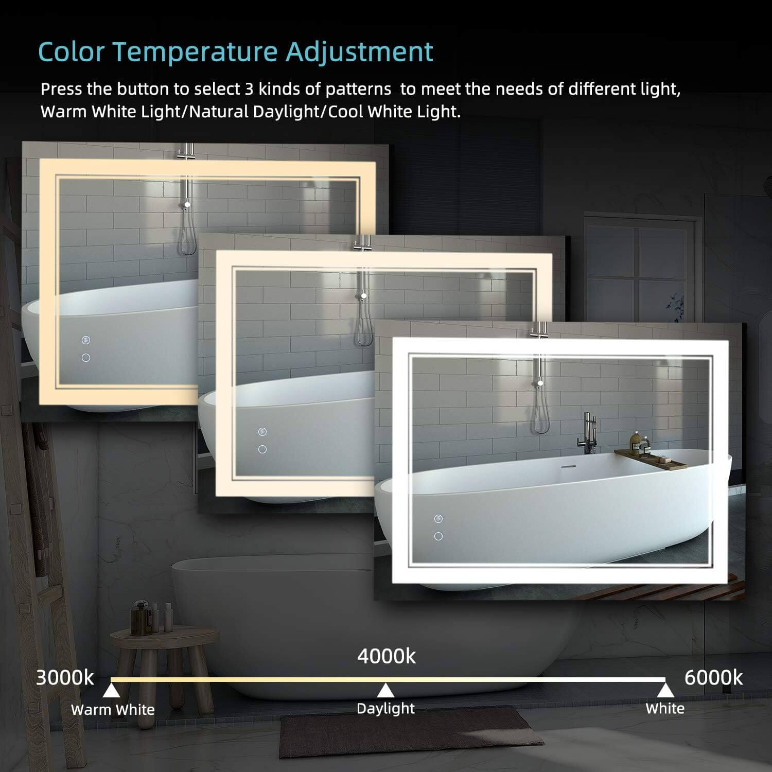 28" LED Bathroom Mirror