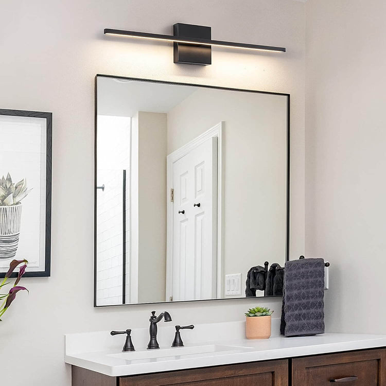 Black 24-Inch Dimmable LED Bathroom Vanity Lighting