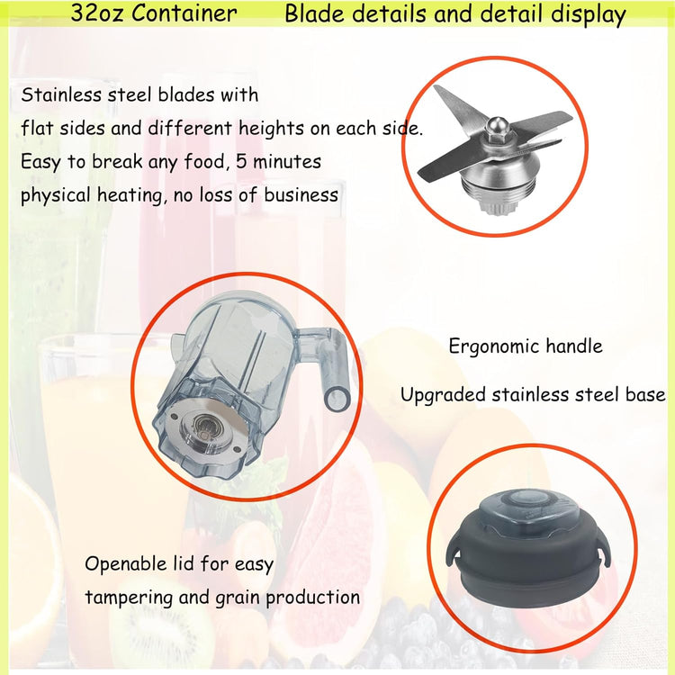 32oz Vitamix Replacement Blender Pitcher for 5200 6300 E310 E320 Series