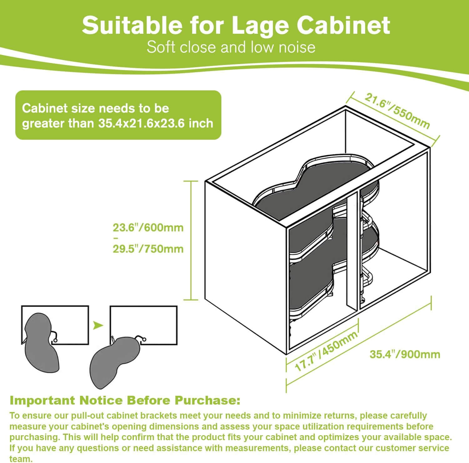 Blind Corner Cabinet Soft Close Organizer