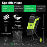 VIVOSUN 15-Amp Electric Wood Chipper/Shredder