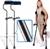 Ergobaum Dual Black Cobra Ergonomic Underarm Crutches