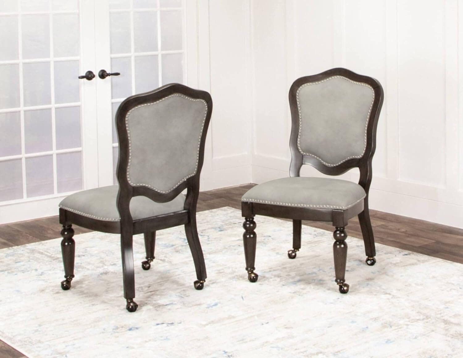 Gray Dining Chair Casters