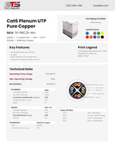 Cat6 1000ft Plenum Ethernet Cable