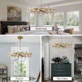 40-Light Gold Chandelier