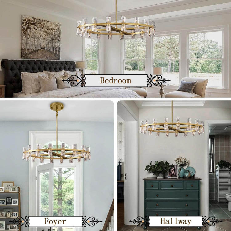 40-Light Gold Chandelier