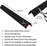 Rubber Bond 48-Inch Heavy Duty Corner Guard Edge Protector for Walls